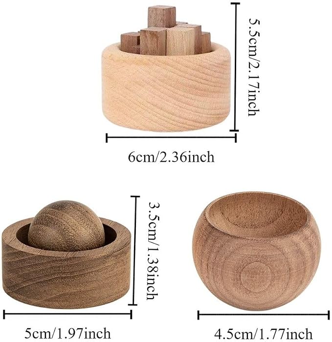 Aromatherapy Diffuser Spheres, Woodpile Essential Oil Diffusers, Wooden Diffuser for Car Home Office Bedroom Decoration(Beech Base-Style A)