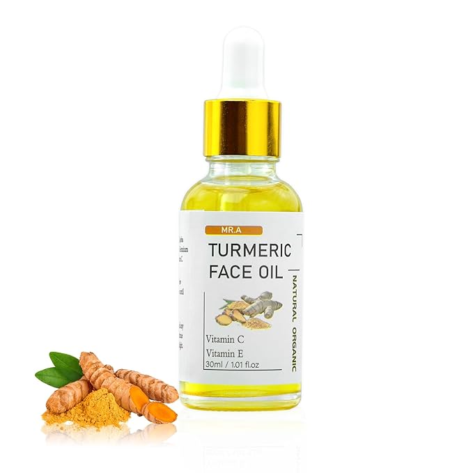 MR.A Turmeric Oil, Turmeric Face oil with Vitamin C for Face Body, Ginger Moisturizer Great for Cleanses Skin, Moisturize & Soothing skin, Tumeric Face Oil for All Skin Type