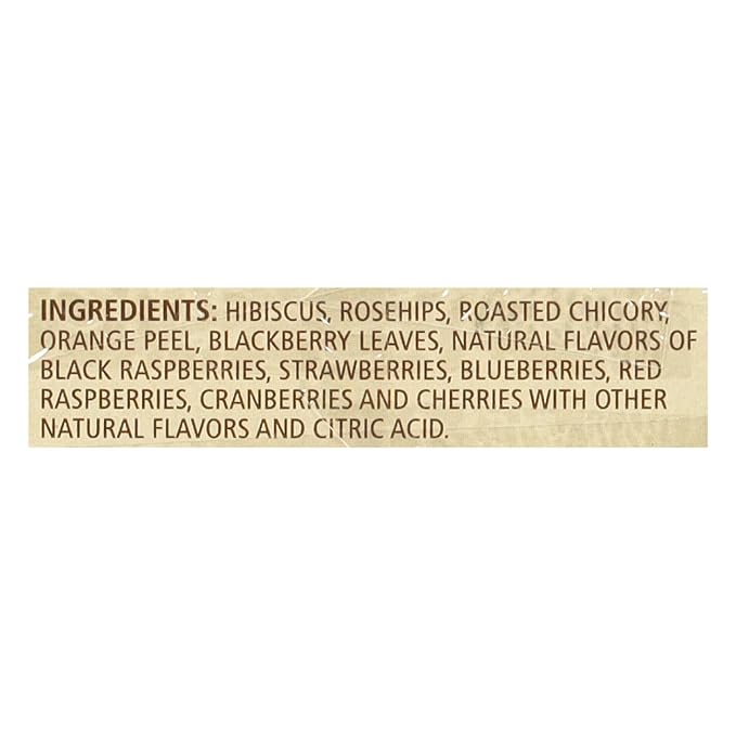 Celestial Seasonings Wild Berry Zinger Herbal Tea, Caffeine Free, 20 Tea Bags Box (Pack of 3)