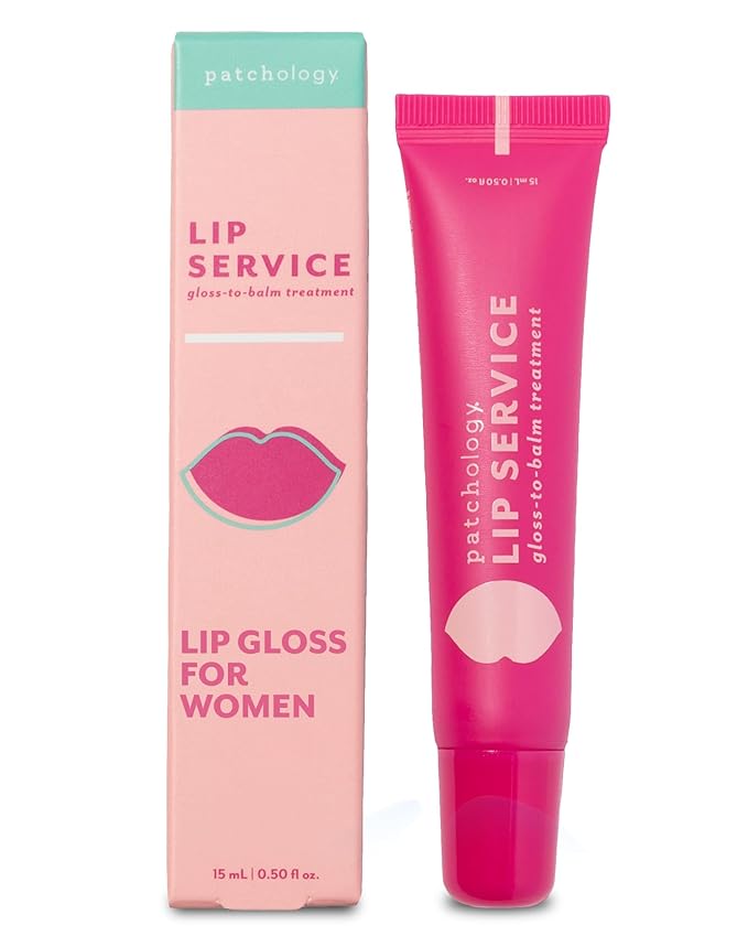 Patchology Lip Gloss for Women - Hydrating Gloss with Aloe, Honey & Goji Berry Oil, Moisturizing Treatment for Cracked Lips, Christmas Gifts for Women & Stocking Stuffers for Teen Girls (Clear, 15ml)