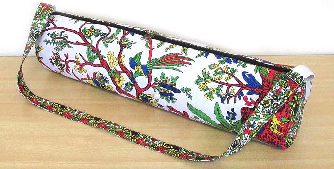INDIAN CRAFT CASTLE ICC Yoga Mat Bag Carrier Full-Zip Exercise Yoga Mat Carry Bag for Women Men with Multi-Functional Storage Pockets and Adjustable Shoulder Strap 26X6 Inches