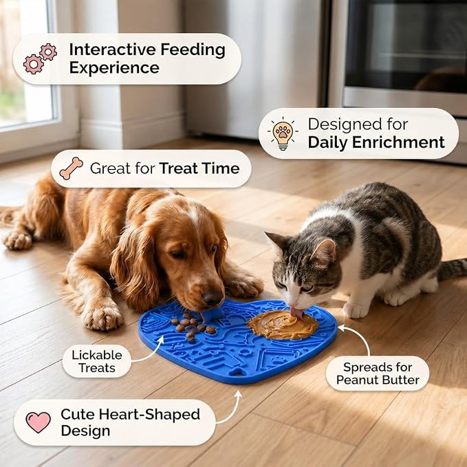 Interactive Cat Puzzle Feeder & Dog Enrichment Toy, Slow Feeder for Indoor Cats, Kittens, Puppies & Small Dogs, Treat Dispensing Food Puzzle to Encourage Foraging, Mental Stimulation & Reduce Boredom