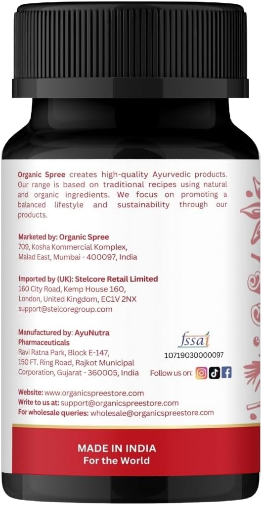 ORGANIC SPREE Mukta Vati 120 Tablets – Ayurvedic Blend – Supports Heart Health & Blood Pressure Balance* - Pack of 2