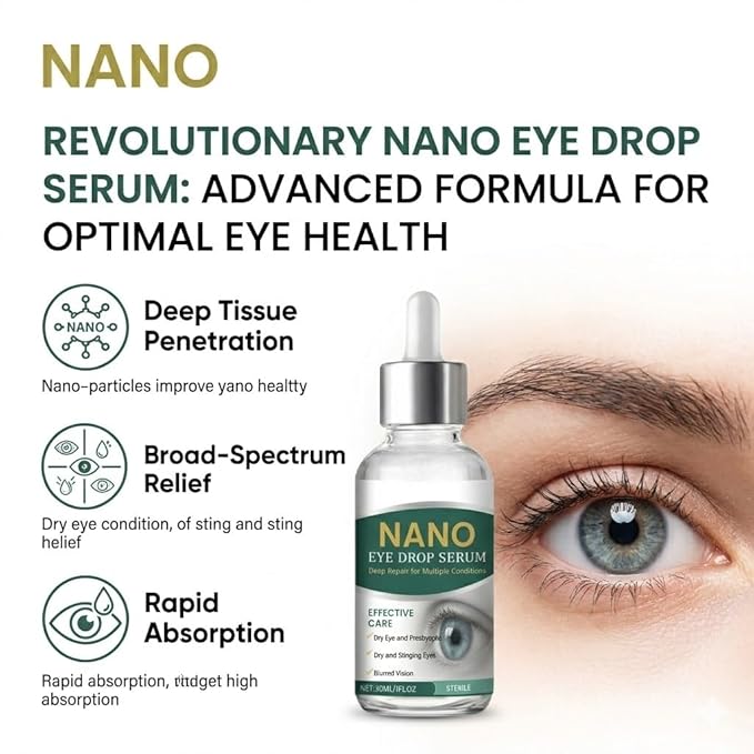 Optifusion Drops, Herbionyx Nano Drop Serum with Lutein Vitamin C & E, Mimics Natural Tear Film, for Long-Term Daily Use without Irritation