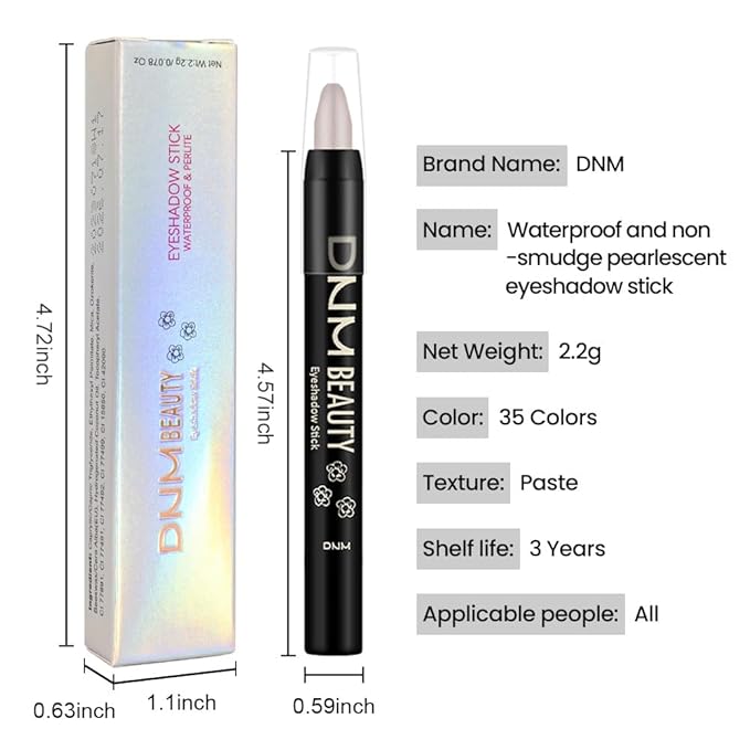evpct Taupe Shimmer Cream Eye Shadow Brightener Sticks Set for Eyes, Taupe Shimmery Matte Pencil Eye shadow Applicator Stick Pen Palette Makeup Waterproof sombras en crema para ojos 19#