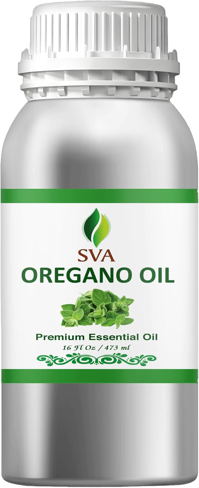 SVA Oregano Essential Oil 16 Fl Oz – for Diffuser, Skin & Hair Care – Ideal for Massage & DIY Blends