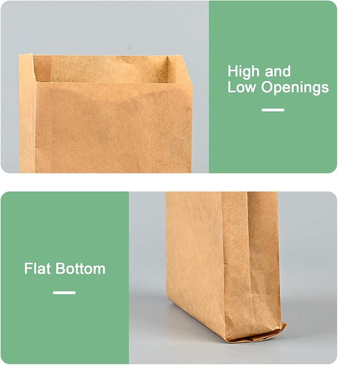 Feminine Hygiene Liner Bags Sanitary Napkin Disposal Bag Dry Wax Grease Resistant Bags Waste Receptacle Paper Liners Kraft Paper Sacks for Cookies Snacks 50pcs