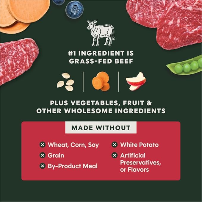Instinct RawBoost, Dry Dog Food + Freeze Dried, Real Beef, 3.5 lb. Bag | High-protein kibble with FreshDried raw bites, USA-raised beef, grain-free recipe, 6-in-1 health benefits