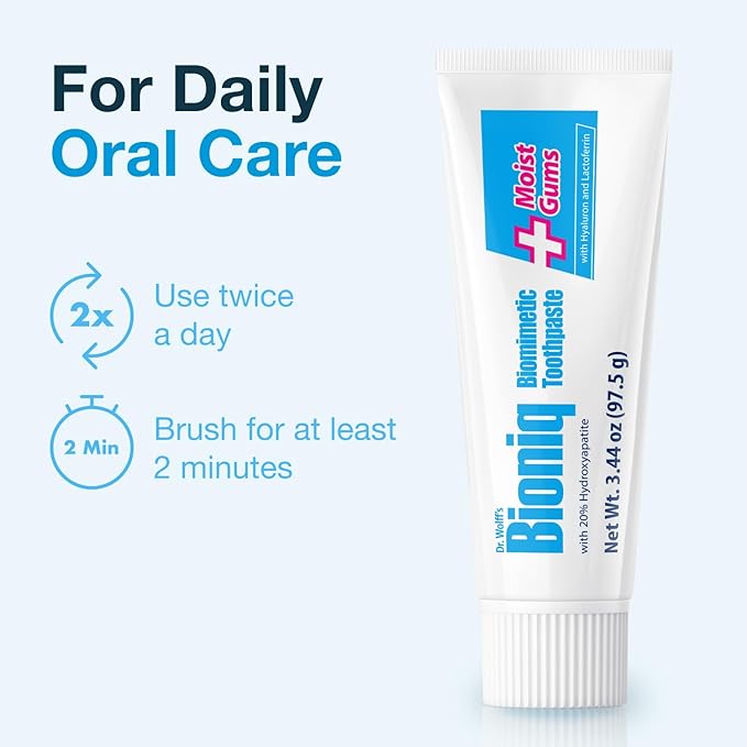 Bioniq Plus Toothpaste with 20% Hydroxyapatite, Fluoride Free Toothpaste, Hydroxyapatite Clinically Tested, Expert Enamel Care with Mint Flavor I 3.44 oz 3 Pack Family Value Size