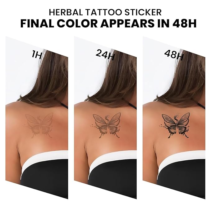 Semi Permanent Tattoos, 2 Sheets Realistic Large Angel VS Devil Couple Temporary Tattoos for Men Women Adults Back Arms Calf, 2 Weeks Fake Tattoos, Waterproof and Non-Reflective, Unique Design