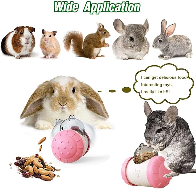 Interactive Treat Ball for Rabbits, Rabbit Snack Toy Ball, Sports and Entertainment Treats Interactive Game, Roll and Push, Enrichment Foraging Toys for Rabbits