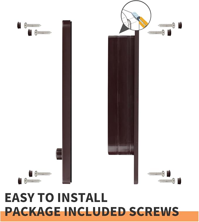 NAMSAN Cat Door Interior Door, Brown, Flap Opening 7.1" x 7.3", 4 Way Locking Cat Door for Exterior Door, Weatherproof Pet Door for Cats Small Dogs, Cat Flap Doors for Wooden/Metal Door, Window
