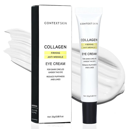 CONTEXT SKIN Collagen Eye Cream - Hydrating Under Eye Treatment for Dark Circles & Puffiness - Anti-Aging Formula that Firms, Smooths Fine Lines & Revitalizes - 0.88 Fl oz Jar
