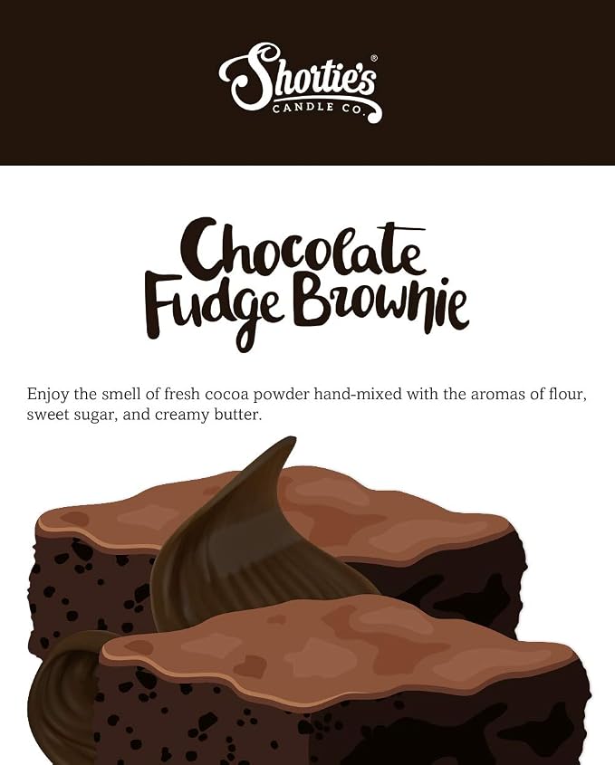 Shortie's Candle Company Chocolate Fudge Brownie™ Premium Wax Melts 4 Pack - 12 Oz., Strong & Long Lasting, Non-Toxic - Made with Essential & Natural Oils - Formula 117