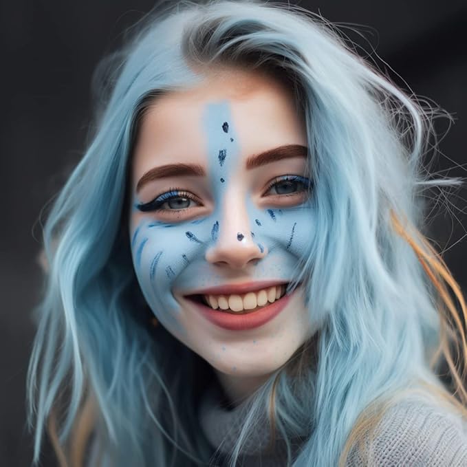 Face and Body Paint Pastel Blue (30gm)Non-Toxic High-Quality Paint for Children and Adults Halloween Makeup, Costumes, Festivals