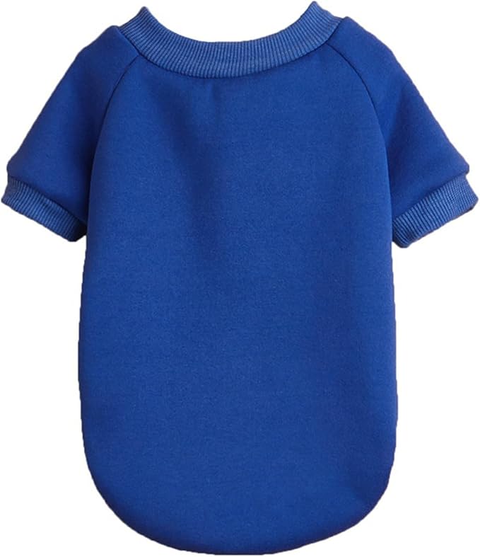Soft Puppy Sweater for Small Dogs Winter Knit Pullover, Blue XS | Elastic Cuffs Pet Clothes, Holiday Party Matching, Fall Winter Daily Outfit, Soft Breathable Machine Washable Sweatshirt