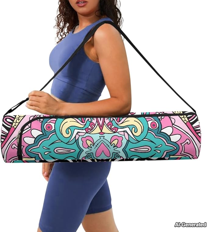Yoga Mat Bags for Women Lightweight Gym Bag with Strap Full Zip Yoga Accessories