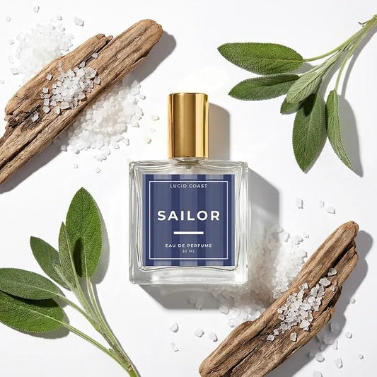 Sailor – Inspired by J.Malone Sage & Sea Salt – Long Lasting Eau de Parfum – Unisex Scent with Notes of Sea Salt, Ambrette & Wood Sage – Clean, Vegan & Plant-Based Perfume