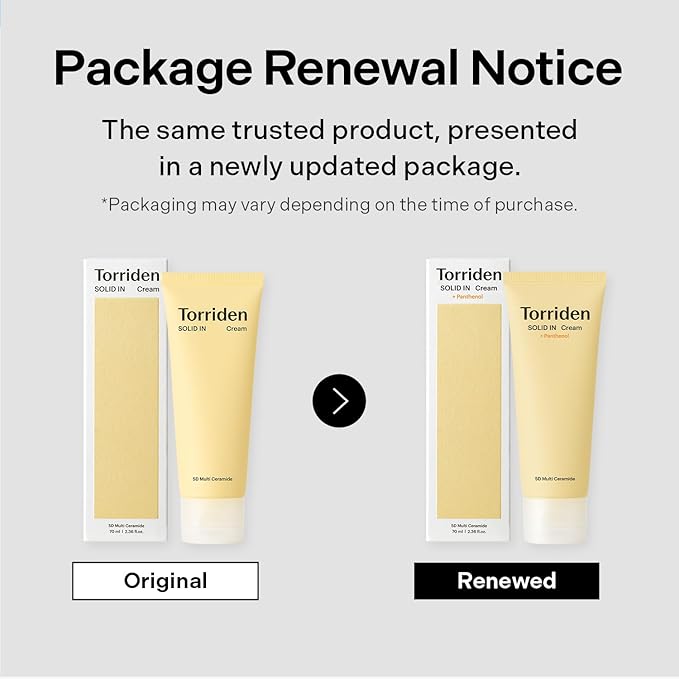Torriden SOLID IN Ceramide Cream 70ml (2.36 fl. oz.) | Ceramide Moisturizer for Healthy Skin Barrier, Soothing, Nourishing | 5 types of Ceramide, Allantoin, Panthenol