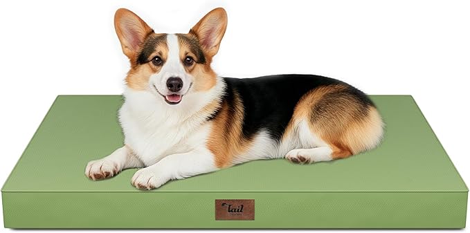 Outdoor Waterproof Orthopedic Dog Bed for Large Dogs | Egg Crate Foam for Joint Support, TPU Waterproof Layer, Machine Washable 1680D Oxford Cover, 36 x 27 Inch, Up to 65 lbs