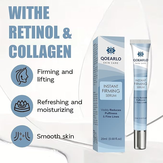 Temporary Tightener Eye Serum-Instantly Reduces Under-Bags Dark Circles & Wrinkles, Anti Aging Wrinkle Remover for Face. improve the condition around the eyes, reduces puffiness minimizes fine lines