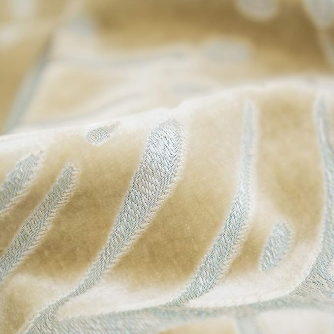 Alerfa 12 x 20 Inch Rectangle Leaf Pillow Embroidery Cut Velvet Cushion Case Luxury Modern Lumbar Throw Pillow Cover Decorative Pillow for Couch Sofa Living Room Bedroom Car, Beige