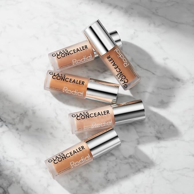 Rodial Glass Concealer Shade 4 - Luminous, Full-Coverage Cream with Peptides and Antioxidants for Flawless Skin, 0.1 fl. oz.