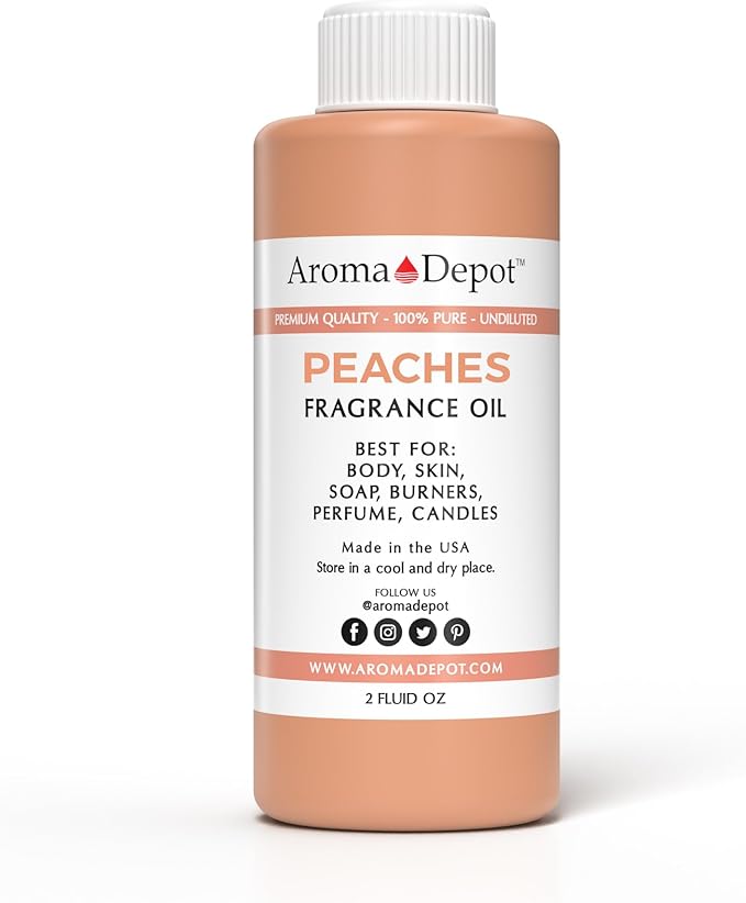 Aroma Depot Peach Type Perfume/Body Oil (7 Sizes) Our Interpretation, Premium Quality Uncut Fragrance Oil (2 Ounce Plastic Bottle (60ml))