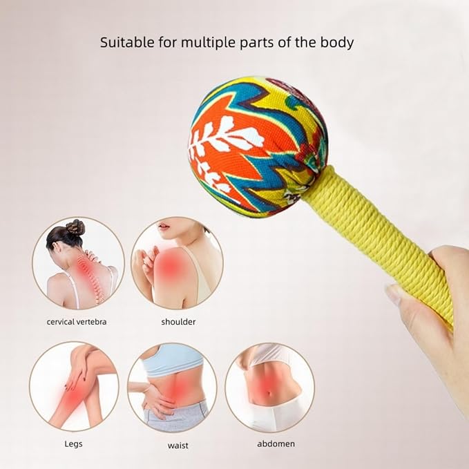 Body Massage Hammer, Manual Back Massager Tool for Body Relief | This Mugwort Massage Hammer Eases Back, Neck & Shoulder Muscle Tension, Perfect for Daily Relaxation at Home and Office