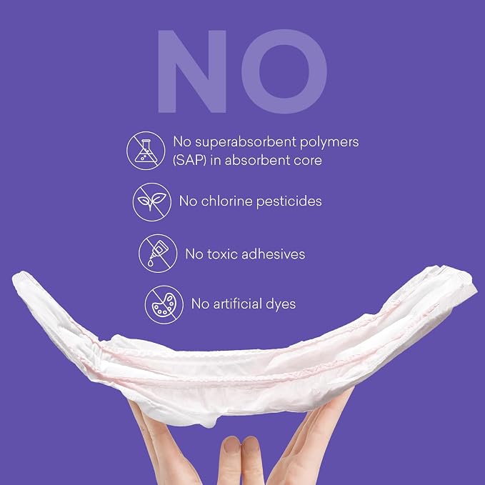 PurComfy Premium Postpartum Pads with Wings, Large Maximum Absorbency Postpartum Maternity Pads Ultra Soft Heavy Flow Secure Leak Protection After Birth, 48 Count