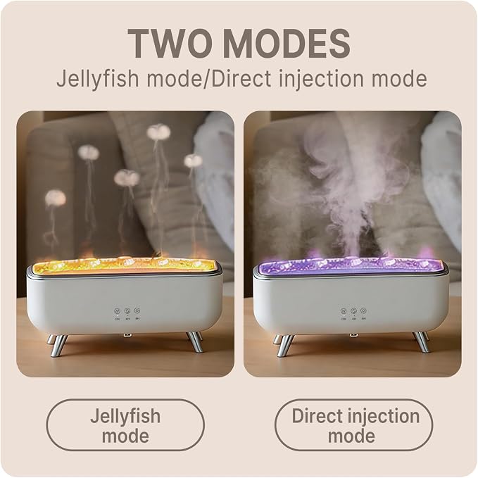 Jellyfish Diffuser Humidifier, Essential Aromatherapy 300ML Ultrasonic Diffuser with Essential Oils. 7 Colors Light Waterless Auto Off with Remote Control for Large Room Office Bedroom