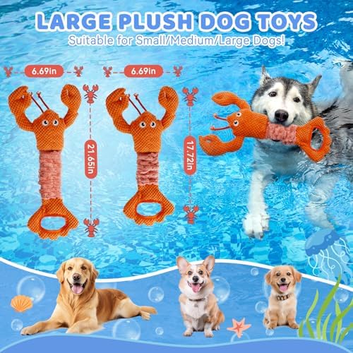YZHDUXIU Tug of War Dog Toy Squeaky Dog Toys Interactive Lobster Puppy Toys