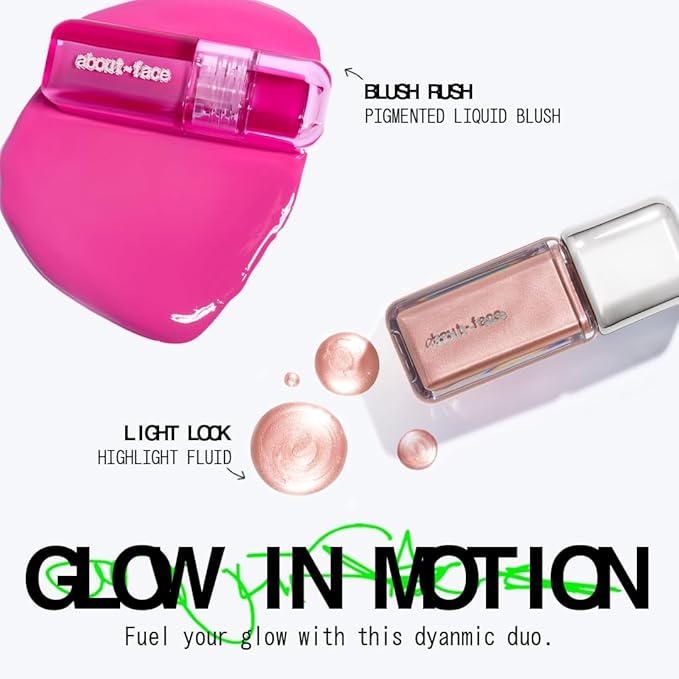 about-face Blush Rush Liquid Blush – Hydrating, Buildable Formula with Jojoba Oil, Hyaluronic Acid, and Squalane – Long-Lasting Dewy Finish – Vegan & Cruelty-Free (Grand Prix – Rich Brown)