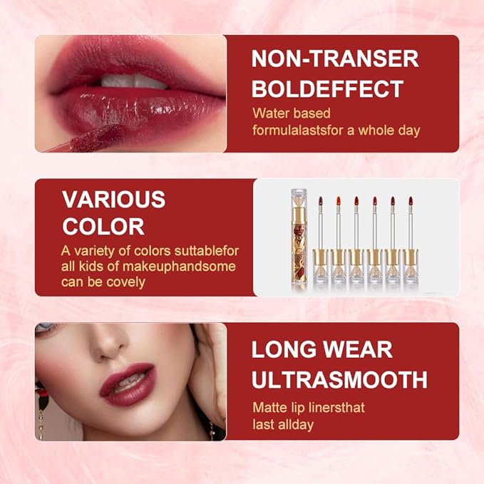 Matte Velvet Lip Stain, Long-Lasting Lip Tint, Waterproof Non-Sticky Lip Color, Transfer-Proof Smudge-Proof Lip Stain, Cloud-Like Soft Blurring Texture with Misty Velvet Finish, Coral Flame-83A
