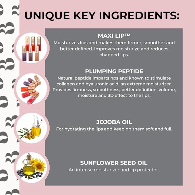 Rinna Beauty Larger Than Life Lip Plumping Oil - Illusion - Moisturizes & Hydrates Lips - Natural Plumping Over Time - Vegan, Cruelty-Free, & Paraben-Free 0.3 Fl Oz