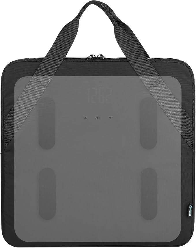 Beautyflier Carrying Bag for Body Composition Monitor Scale, Digital Bathroom Scale Storage Bag, Travel Carrier Case - 13.5 x 13.5 x 1.2 IN, Fits Most Smart Scale for Body Weight (Bag Only)