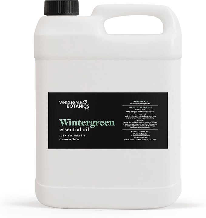 Wintergreen Essential Oil by Wholesale Botanics | Premium Essential Oil | for Aromatherapy, Soaps, Lotions, & Candles | Vegan & Cruelty Free (128 Fl Oz)