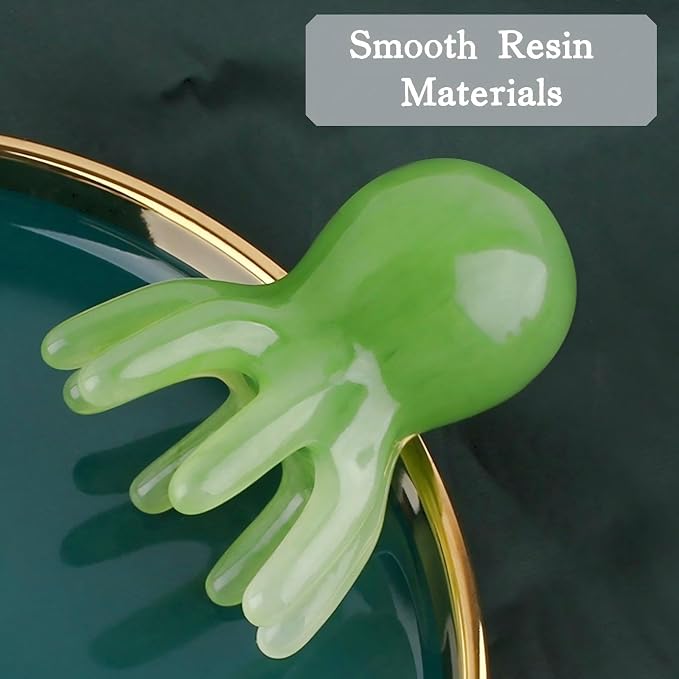 Large Size Octopus Head Massager Scalp Scratcher Deep Massage Tools, 8 Tentacles Acupressure Gua Sha Manual Body Massage Tool