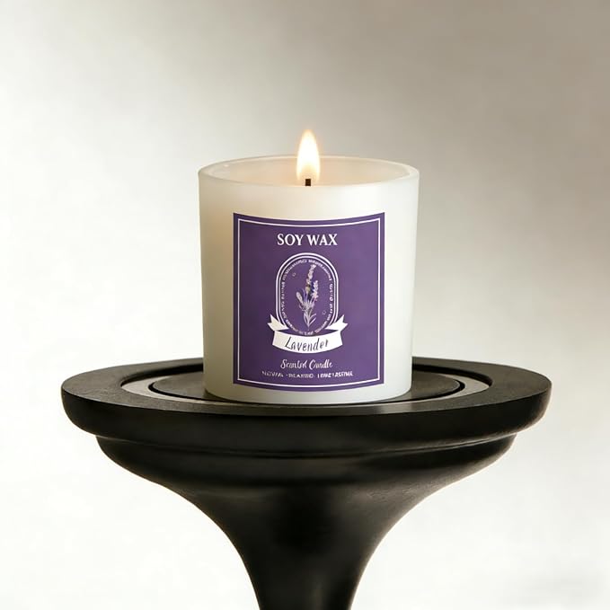 Lavender Scented Candles for Women, 7oz Soy Candles for Home Scented, Birthday Gifts Mother's Day Candles, Suitable for Women