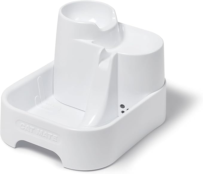 Cat Mate Genuine Pet Fountain 3-Level Fountain, Polymer-Carbon Filter, Super-Quiet Isolated Pump System…