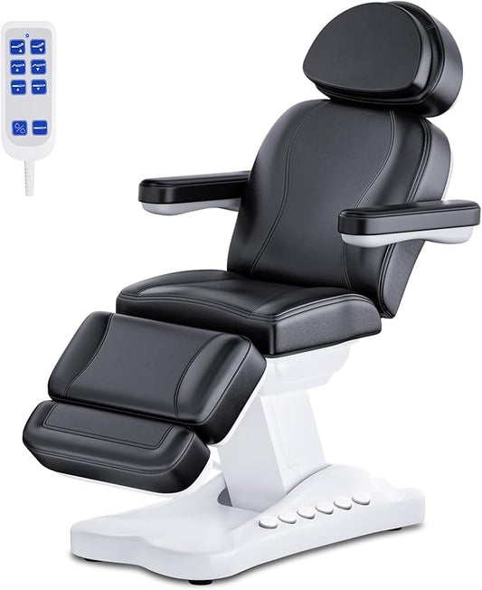 Fully Electric Massage Table with Lift, 1500lbs Capacity - Professional Adjustable Facial Bed for Estheticians, Spa & Waxing, Heavy-Duty 550lbs Capacity 2r5 2r7 (Black - Fully B)