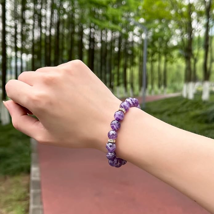 Healing Bracelet For Women Anxiety Crystal Bracelet Chakra Beaded Bracelets Rose Quartz Crystals And Healing Stones Yoga Bead Bracelet Calming Stretch Bracelet Stress Relief Gifts For Women