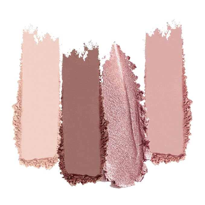Cool Pink Neutral Nude Eyeshadow Palette with Mirror, Matte & Glitter Mini Eye Shadow Kit, High Pigment Blendable Long-Lasting Romantic Rose Makeup Palette for Blue, Green & Brown Eyes 2