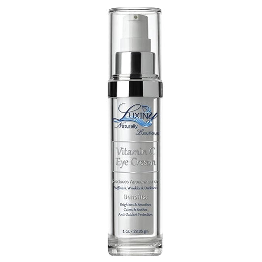Luxiny Vitamin C Under Eye Cream for Dark Circles and Puffiness, Anti Aging, Enriched Retinol Eye Cream to Reduce Eye Bags, Fine Line and Wrinkles with Aloe Vera & Cocoa Butter, 1oz.