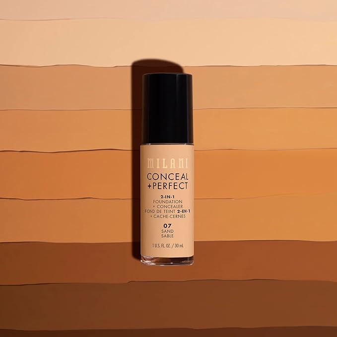 Milani Conceal + Perfect Liquid Foundation - Nude Ivory, 1 Fl. Oz.