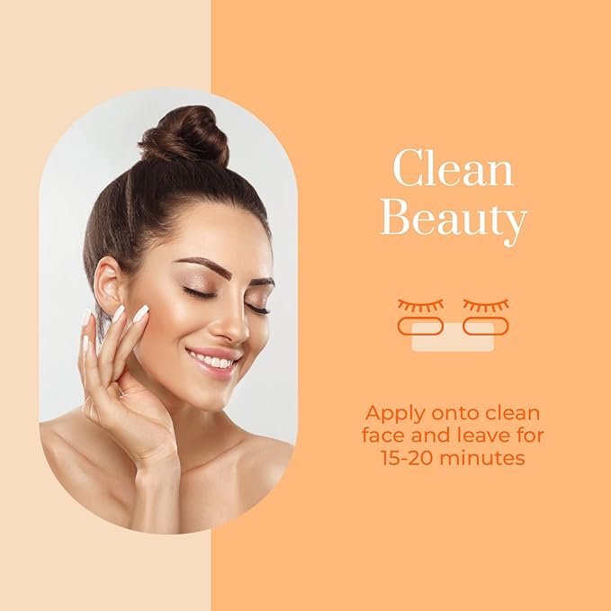 Clear Beauty Vitamin C & Collagen Under Eye Patches – Reduces Dark Circles, Puffiness & Fine Lines – Hydrating & Firming Eye Pads – Dermatologist Tested, Korean Skin Care, Vegan Clean Beauty – 3 Pack