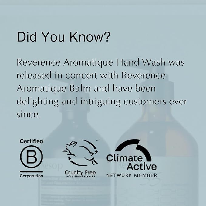 Aesop Reverence Aromatique Hand Wash Refill | Cleanse and Exfoliate the Hands | With Botanical Extracts And Finely Milled Pumice | 16.9 oz (Pack of 3)