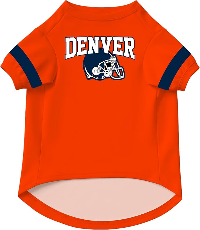 Denver Dog Clothes Personalized Pet Jersey T-Shirt Custom Name Number