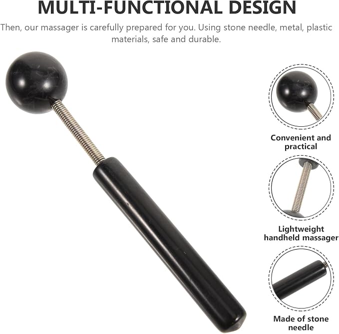TIDTALEO Acupoint Massage Hammer Spring Ball Massager, Portable Knocking Hammer for Deep Tissue Muscle Relief, Handheld Body Tapping Tool for Home and Travel Use