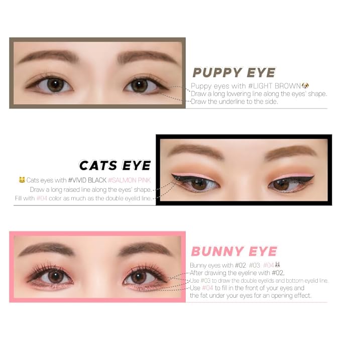 Merrymonde Super Twim Long Lasting Eyeliner - Vegan Easy Ultra-Fine Felt Tip Pen Liquid, Korean, Kbeauty Waterproof Mechanical Multicolor Eye Liner Makeup (04 Salmon Pink)